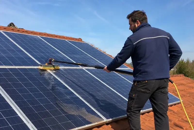 Nettoyage et entretien de panneaux solaires à Saint-Méloir-des-Ondes
